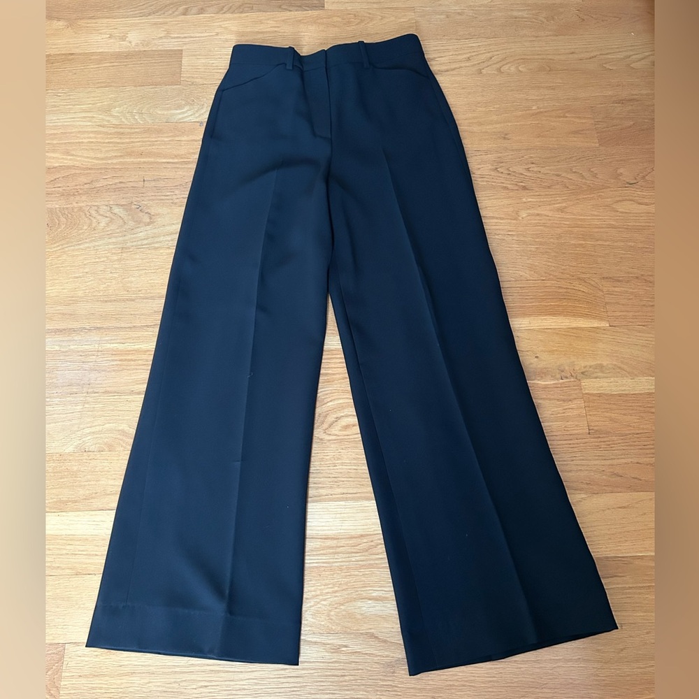 THEORY Elegant Black Wide-Leg Women's Pants